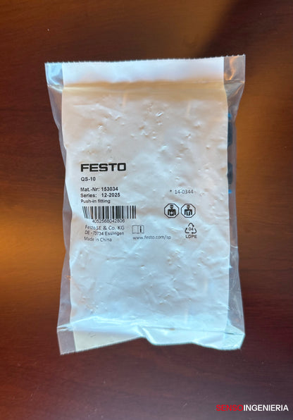 Racor unión Festo para manguera de 6 mm a manguera de 4 mm